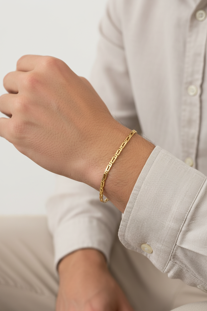 Bracciale maglia pernice 3mm - uomo casual