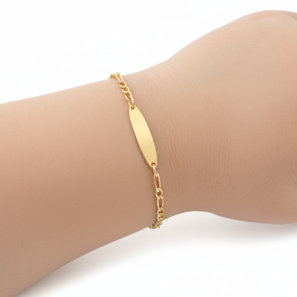 Bracciale targa bimbo targhetta piccola