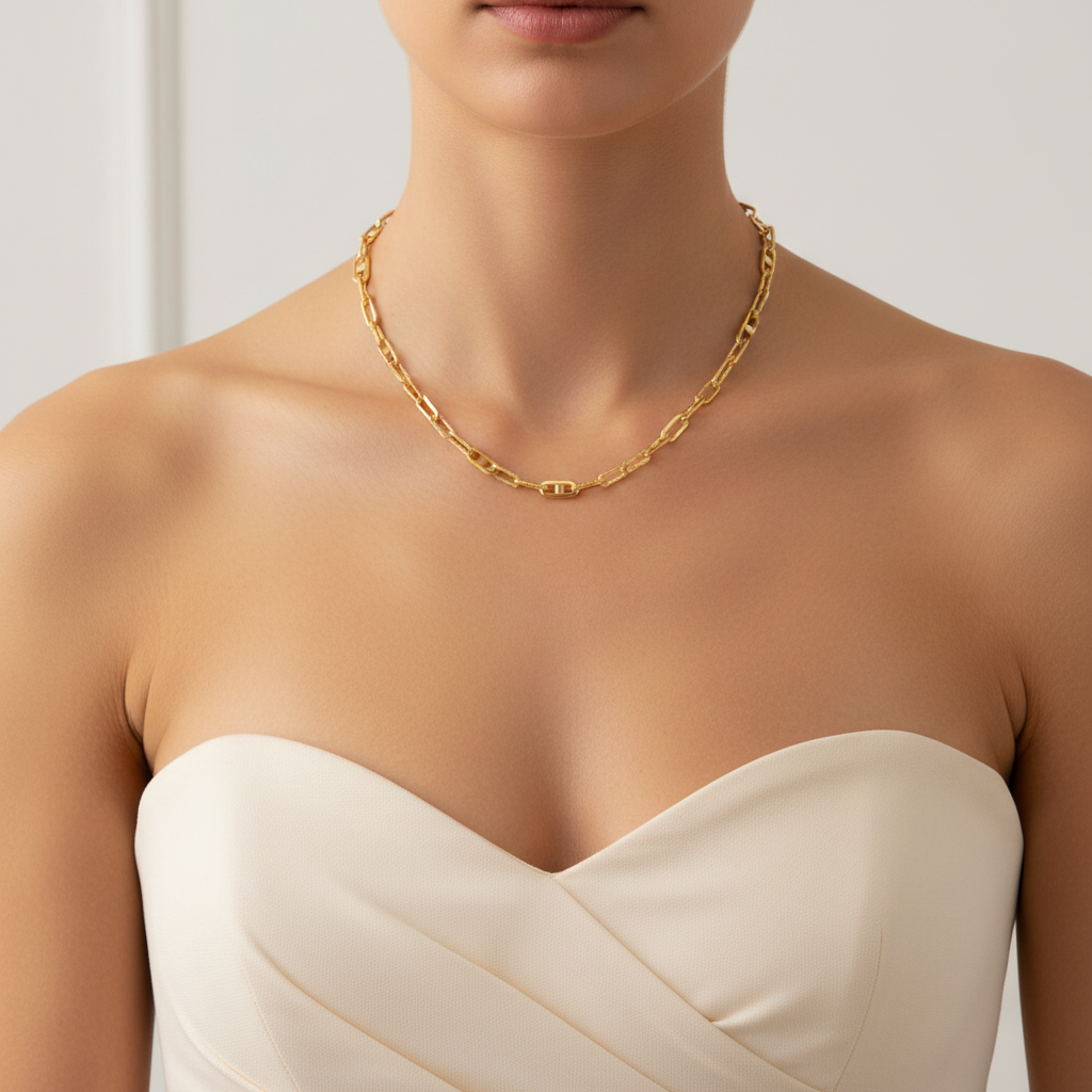 Girocollo catena 6mm donna abito elegante