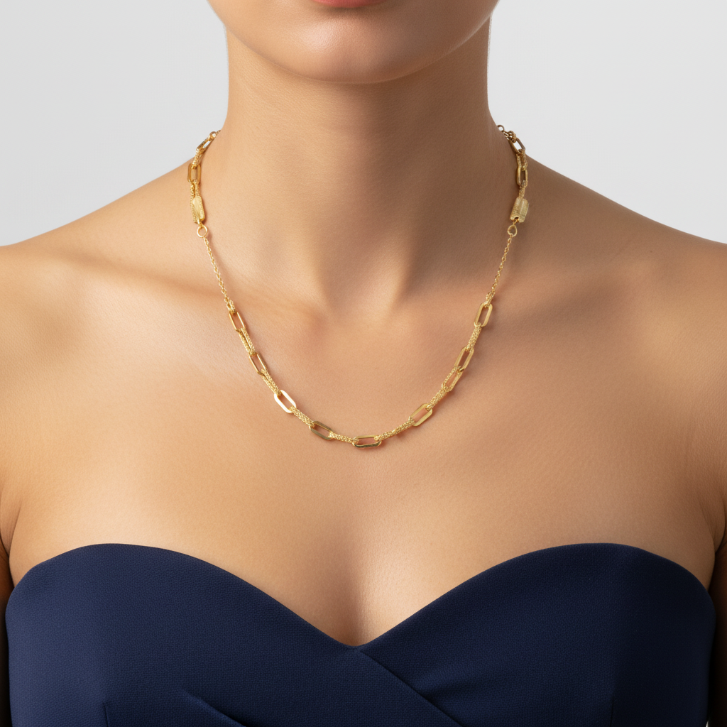 Girocollo forzatina centrale Ø 4,5mm donna abito elegante