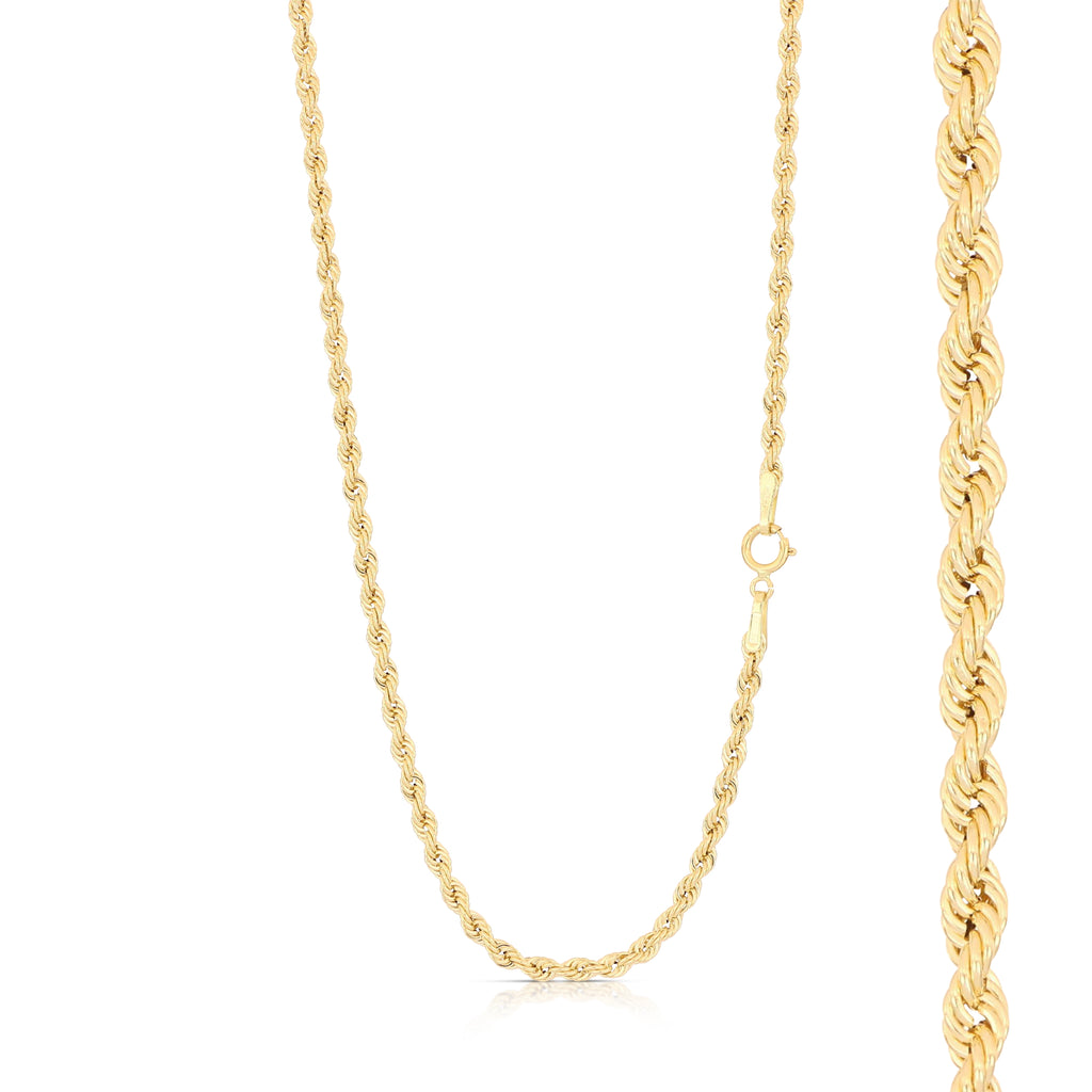 Girocollo fune laser oro giallo 18kt 2mm 50cm