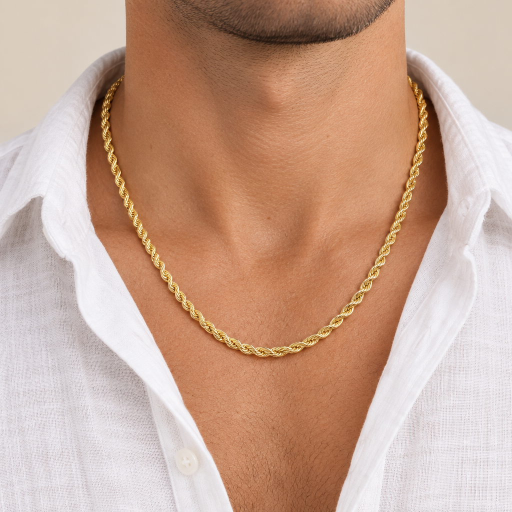Girocollo fune oro giallo 18kt 3,7mm 50cm