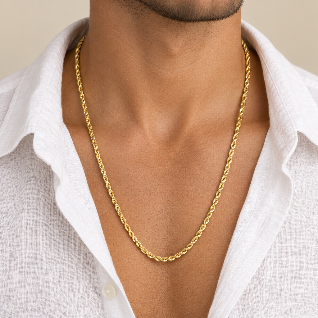 Girocollo fune oro giallo 18kt 3,7mm 60cm