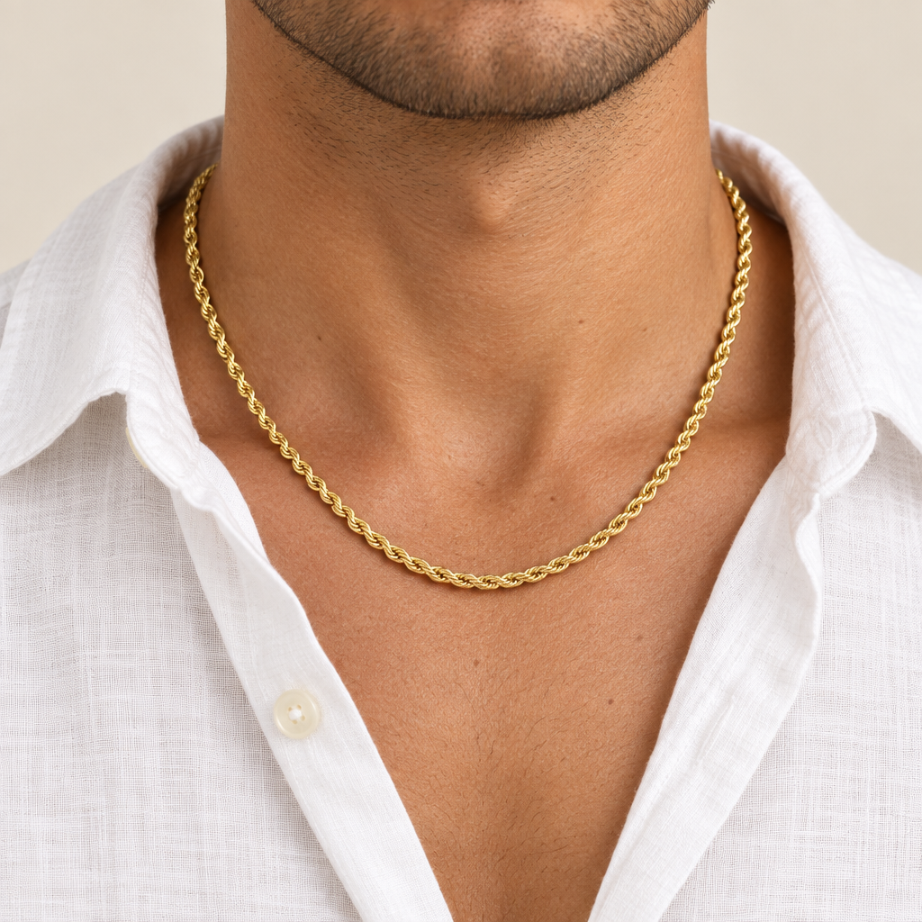 Girocollo fune oro giallo 18kt 4,3mm 50cm