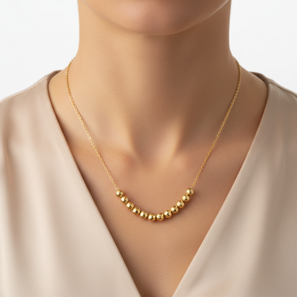 Girocollo sfere martellate donna