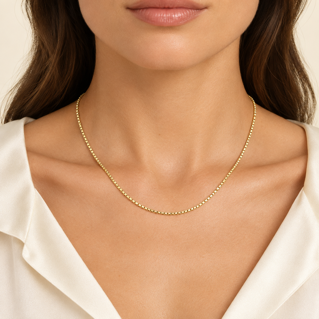 Catena veneziana oro giallo 18kt 40cm mis. 8 indossato