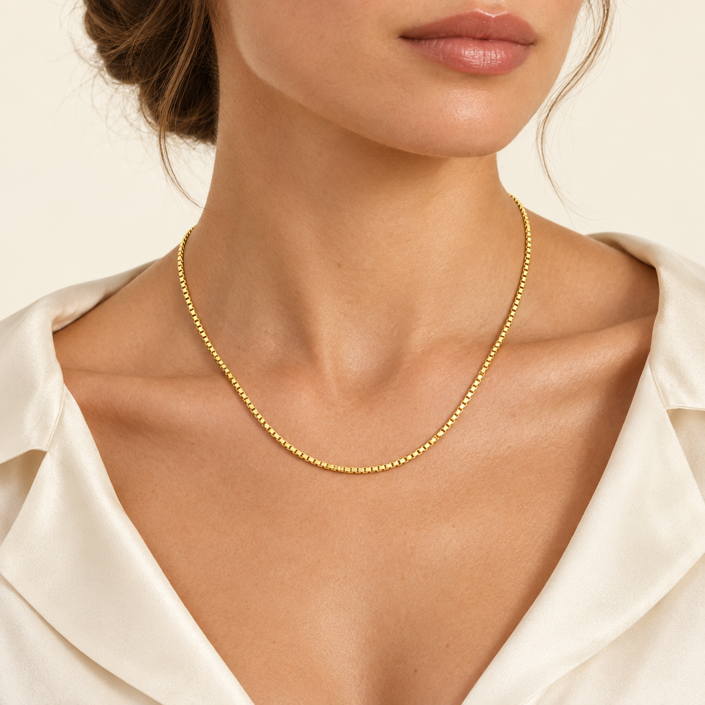 Catena veneziana oro giallo 18kt 40cm mis. 9 indossato