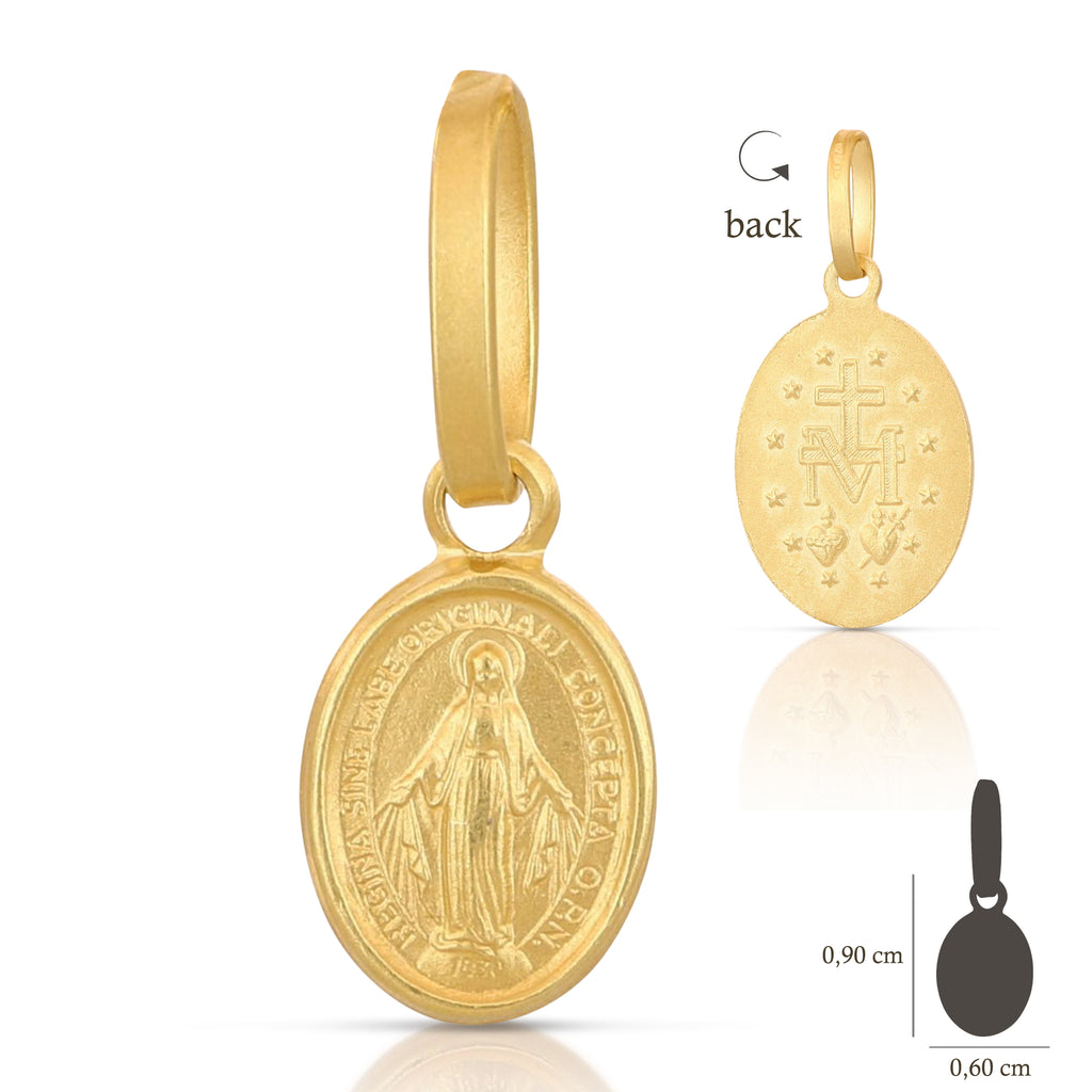 Medaglia Madonna Miracolosa coniata mis. 1 oro giallo 18kt