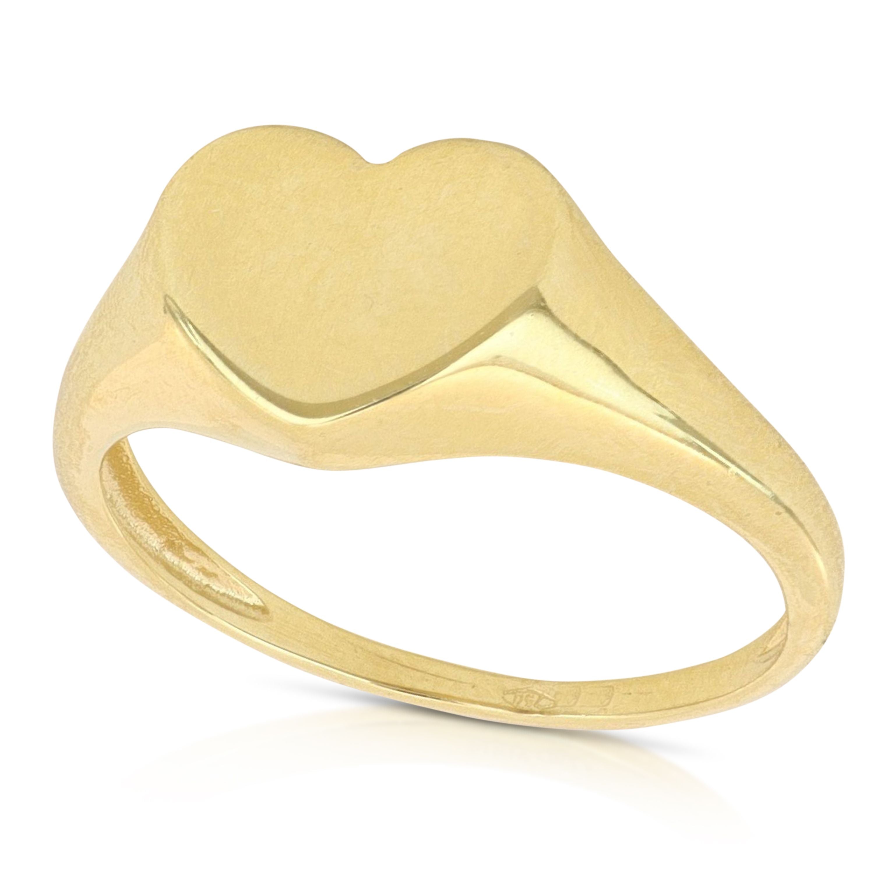 Anello chevalier cuore giallo