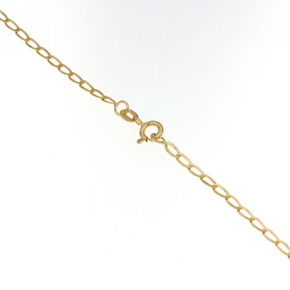 Polished elongated curb chain bracelet